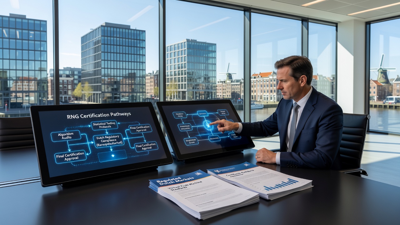 Testlaboratorium dat RNG-validatie uitvoert voor virtuele gokautomaten